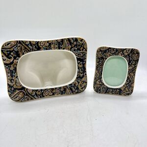 Takahashi Porcelain Slide In Picture Frames Paisley